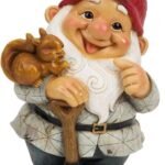 Living Garden Standing Gnome with Squirrel