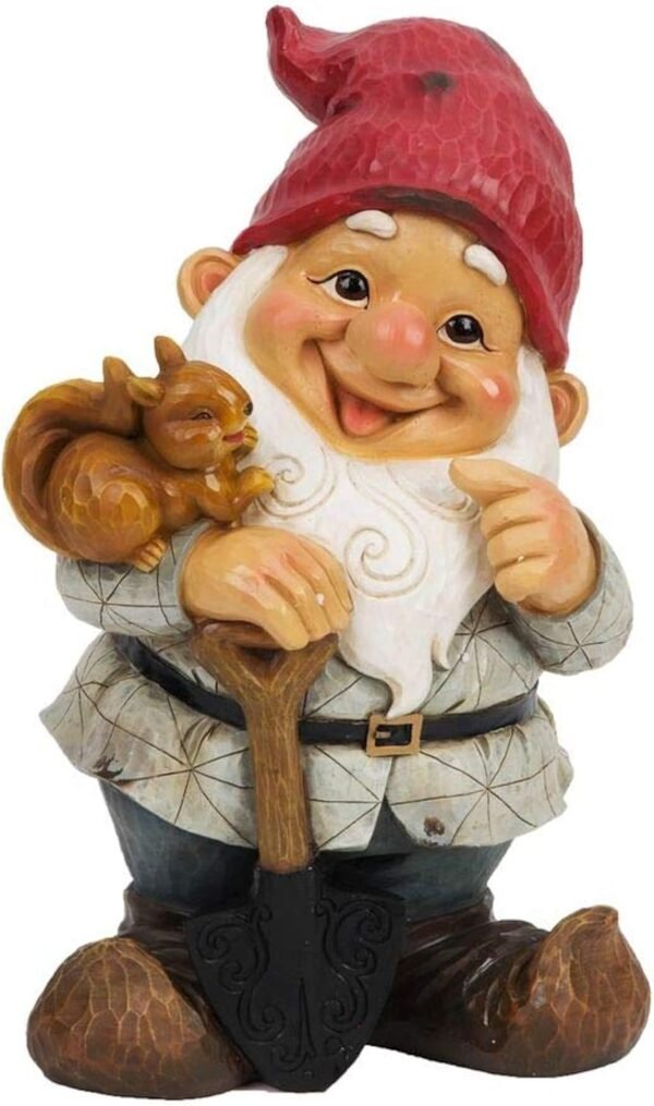 Living Garden Standing Gnome with Squirrel